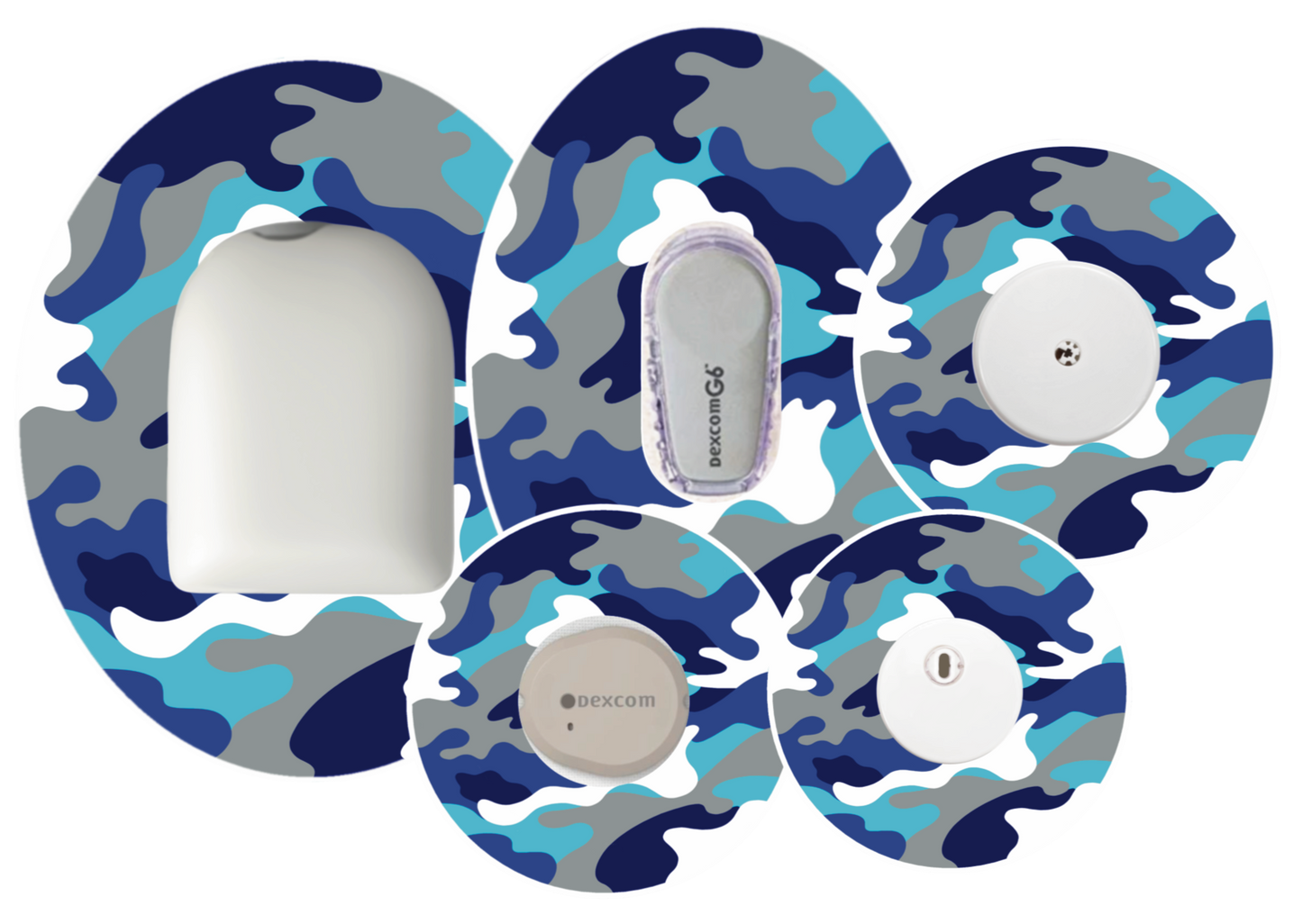 Blue Camo Patches