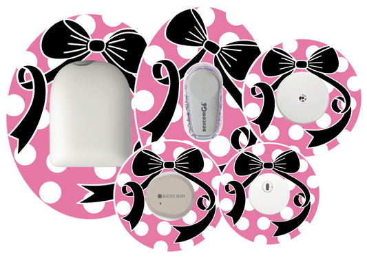 Pink Bow Patches