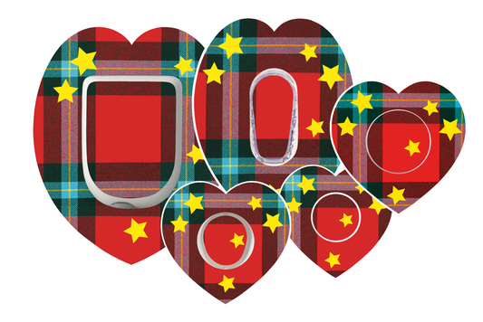 Christmas Heart Patches