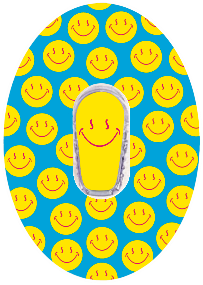 Smiley Blue Patches