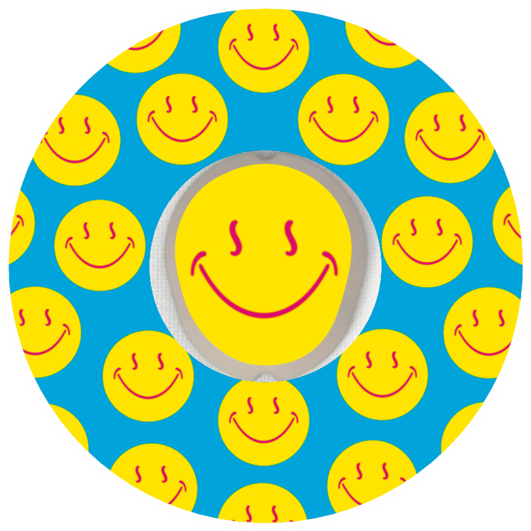 Smiley Blue Patches