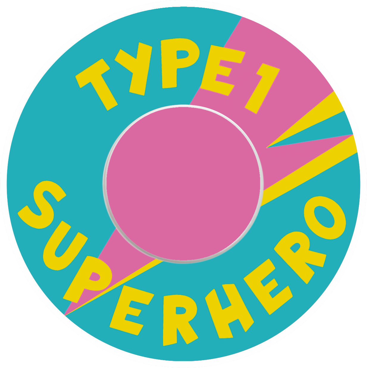 T1D Superhero Turquoise Patches