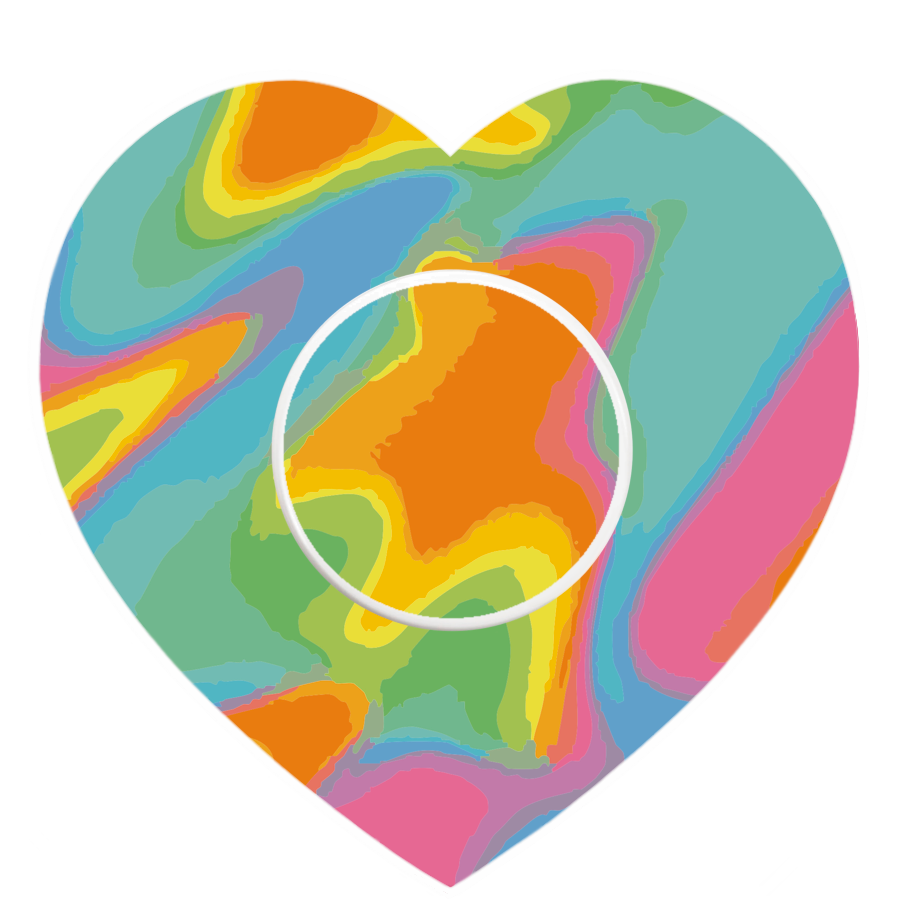 Neon Heart Patches