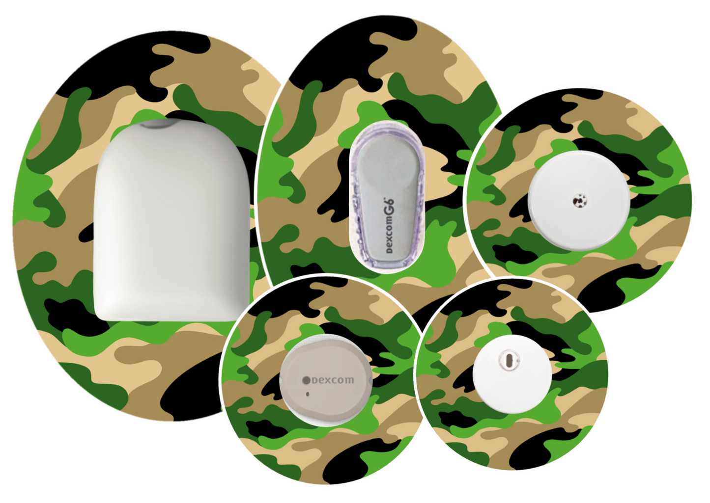 Green Camo Patches
