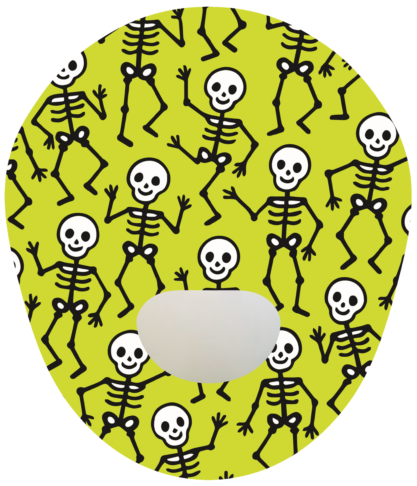 Halloween Waterproof CGM Patch Skeletons Green for Guardian 3 & 4 adhesive by SmileSensors
