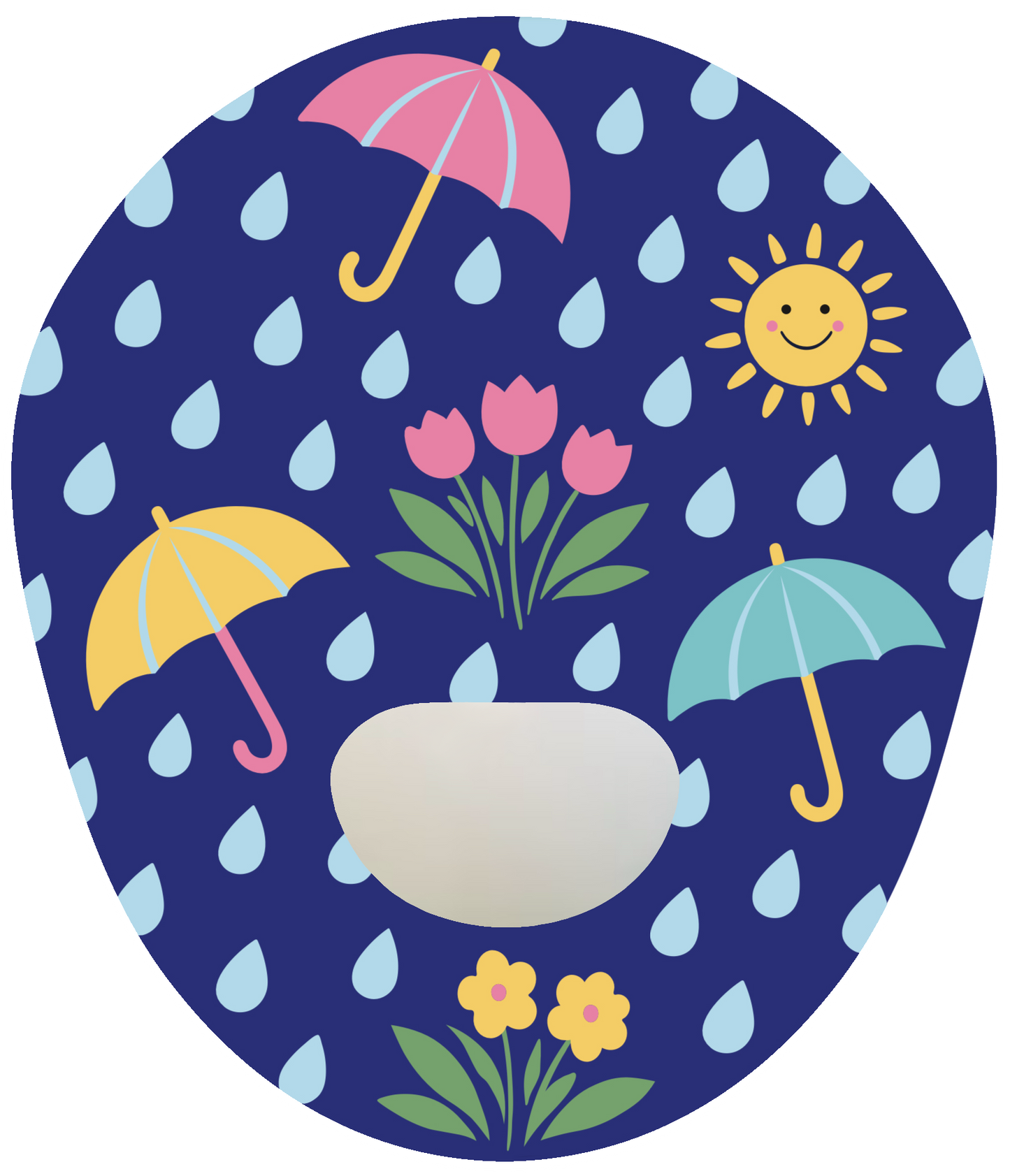April Showers Waterproof CGM Patch for Guardian Enlite 3 & 4 adhesive by SmileSensors