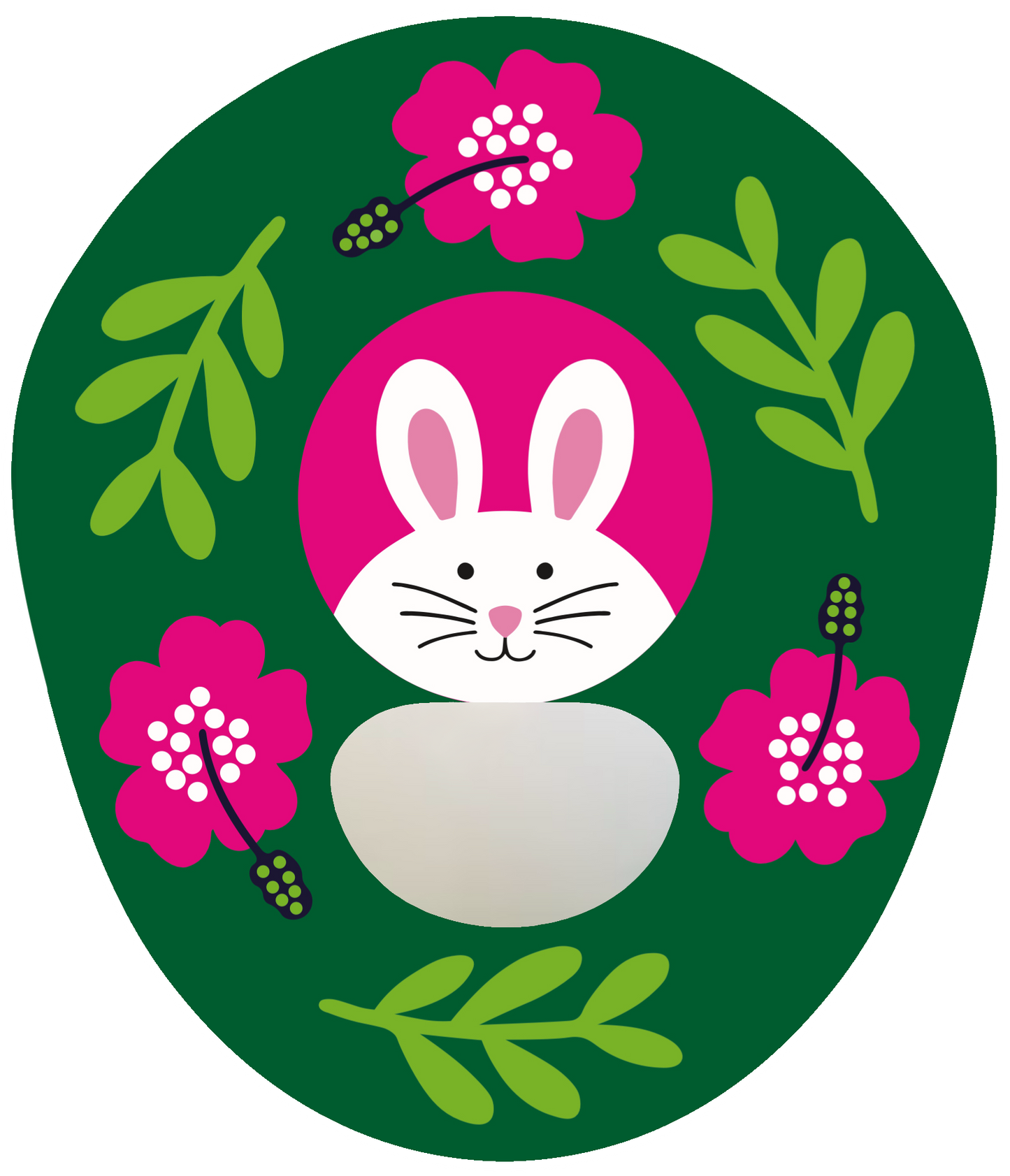 Meadow Bunny Easter CGM Patch for Medtronic Guardian Enlite – Waterproof Easter Bunny Diabetes Sticker by SmileSensors