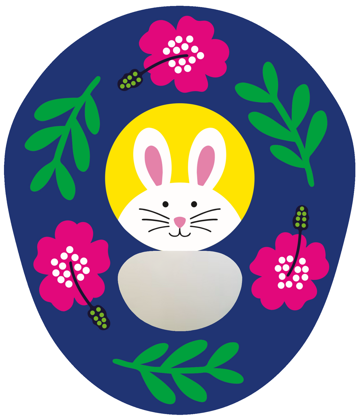 Twilight Bunny Easter CGM Patch for Medtronic Guardian Enlite – Waterproof No Fray Easter Bunny Diabetes Sticker by SmileSensors