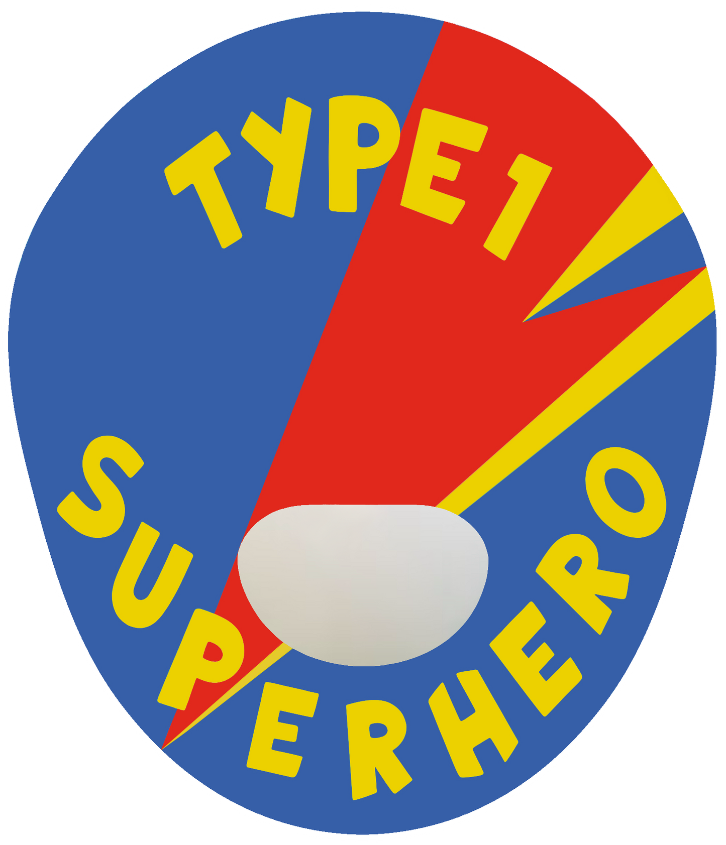 Type 1 Superhero Blue waterproof CGM Patch for Medtronic adhesive by SmileSensors
