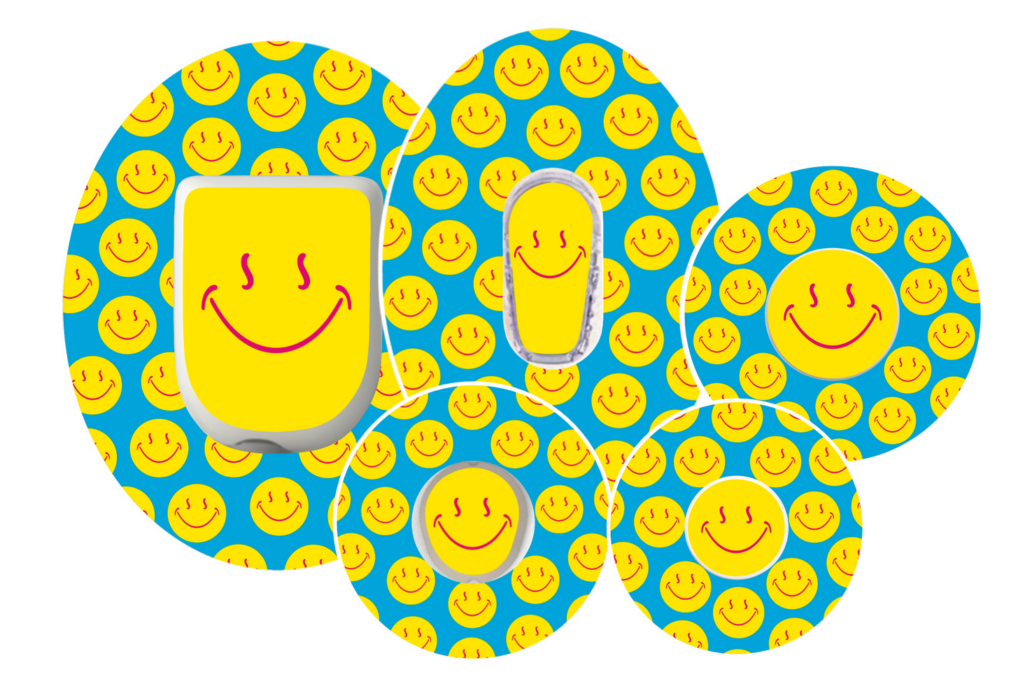 Smiley Blue Patches