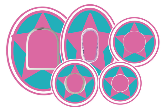 Pink Star Patches