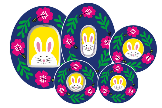 Twilight Bunny Easter CGM and Insulin Pump Patches for FreeStyle Libre, Dexcom Dexcom, Omnipod and Medtronic Guardian Enlite by SmileSensors