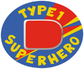 Type 1 Superhero Blue waterproof CGM Patch for Omnipod horizontal adhesive by SmileSensors