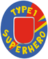 Type 1 Superhero Blue waterproof Patch for Omnipod vertical adhesive by SmileSensors