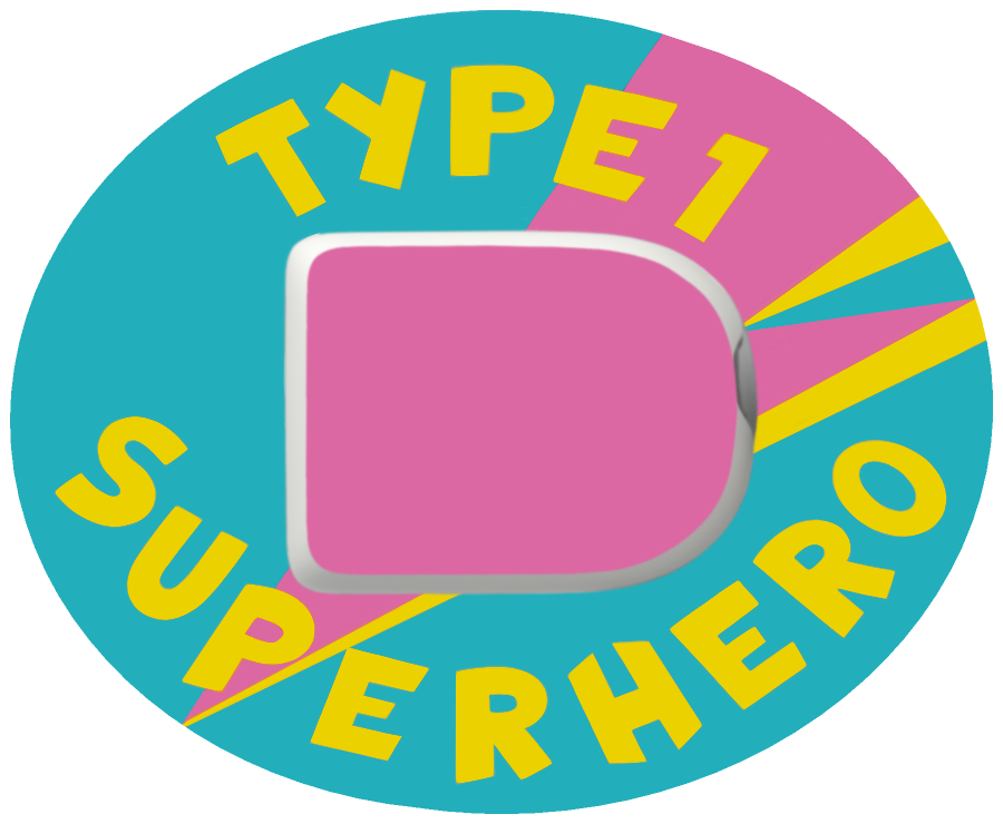 Type 1 Superhero waterproof Patch for Omnipod horizontal adhesive by SmileSensors