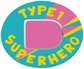 Type 1 Superhero waterproof Patch for Omnipod horizontal adhesive by SmileSensors