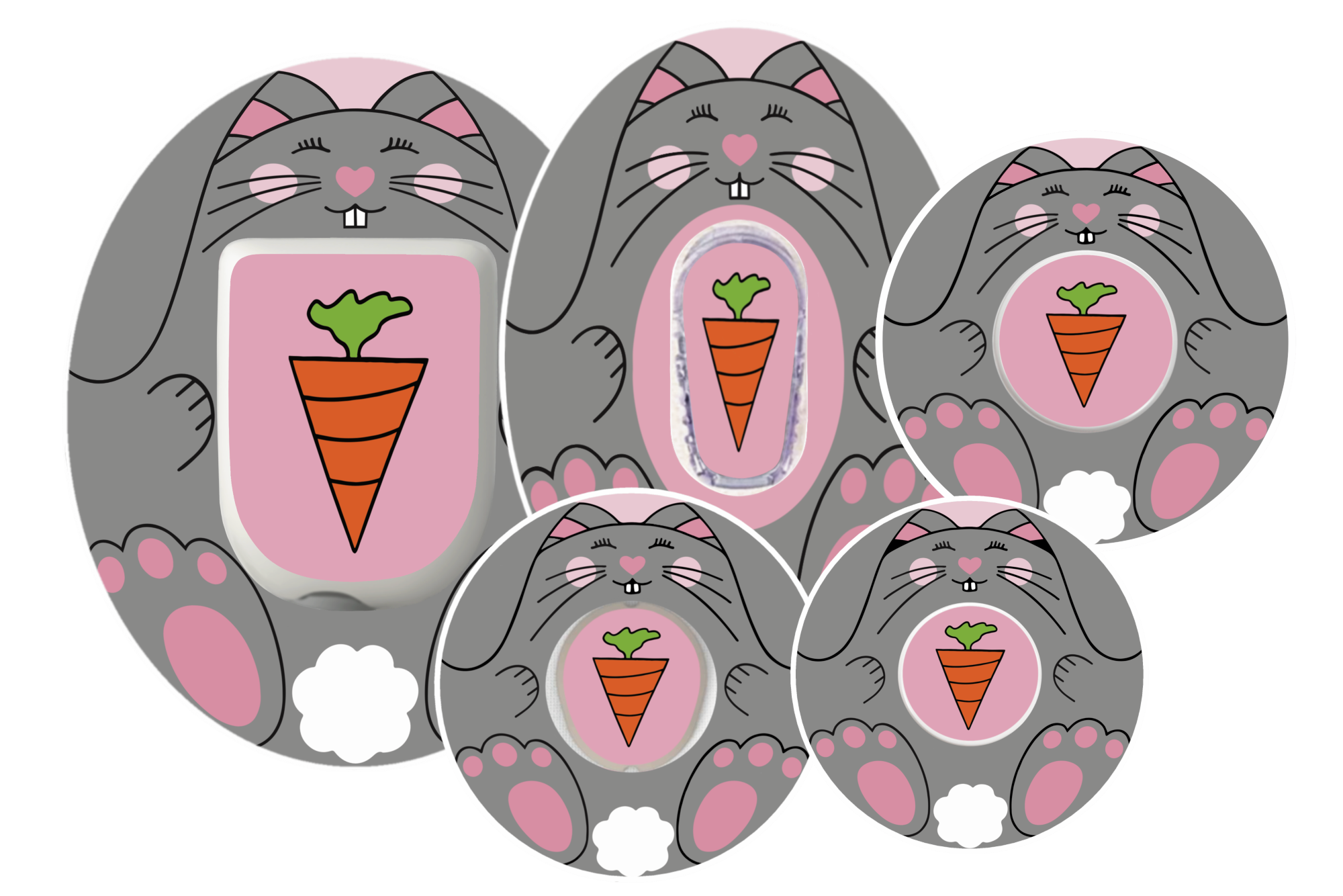 Betty Bunny Easter CGM Patch for Freestyle Libre, Dexcom, Omnipod and Medtronic by SmileSensors