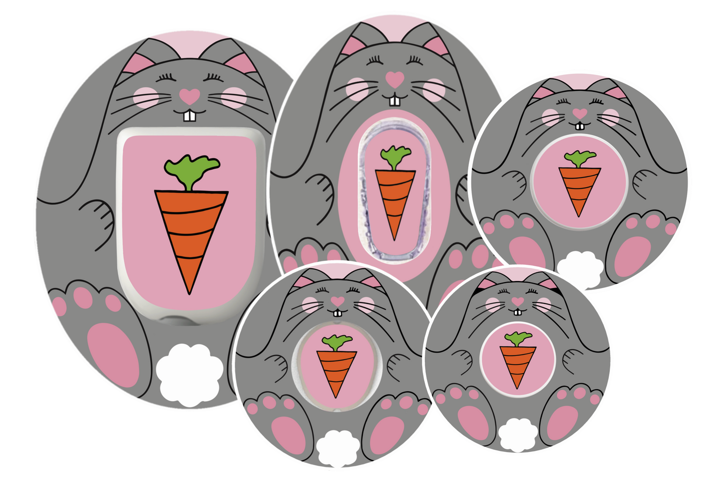 Betty Bunny Easter CGM Patch for Freestyle Libre, Dexcom, Omnipod and Medtronic by SmileSensors