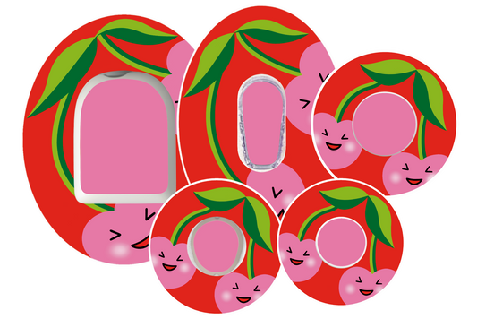 Cherries waterproof CGM Patch for Freestyle Libre, Dexcom, Omnipod and Medtronic by SmileSensors