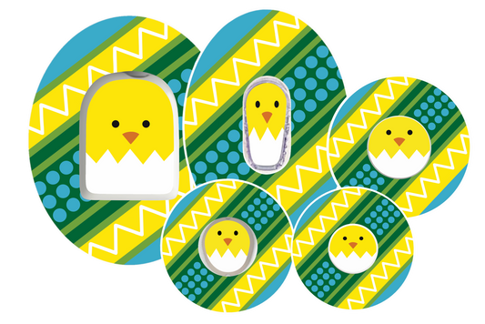 Chick Egg Easter CGM Patch for Freestyle Libre, Dexcom, Omnipod and Medtronic by SmileSensors