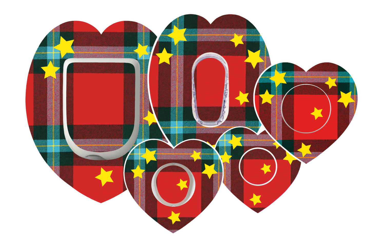 Christmas Heart Patches
