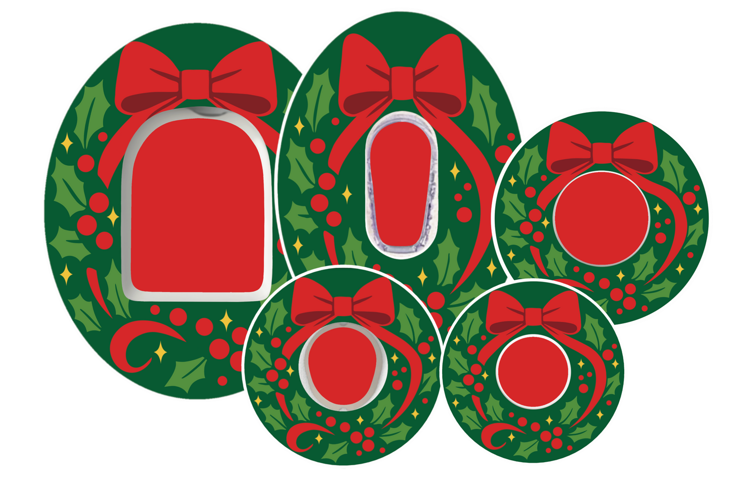 Christmas Wreath Patches