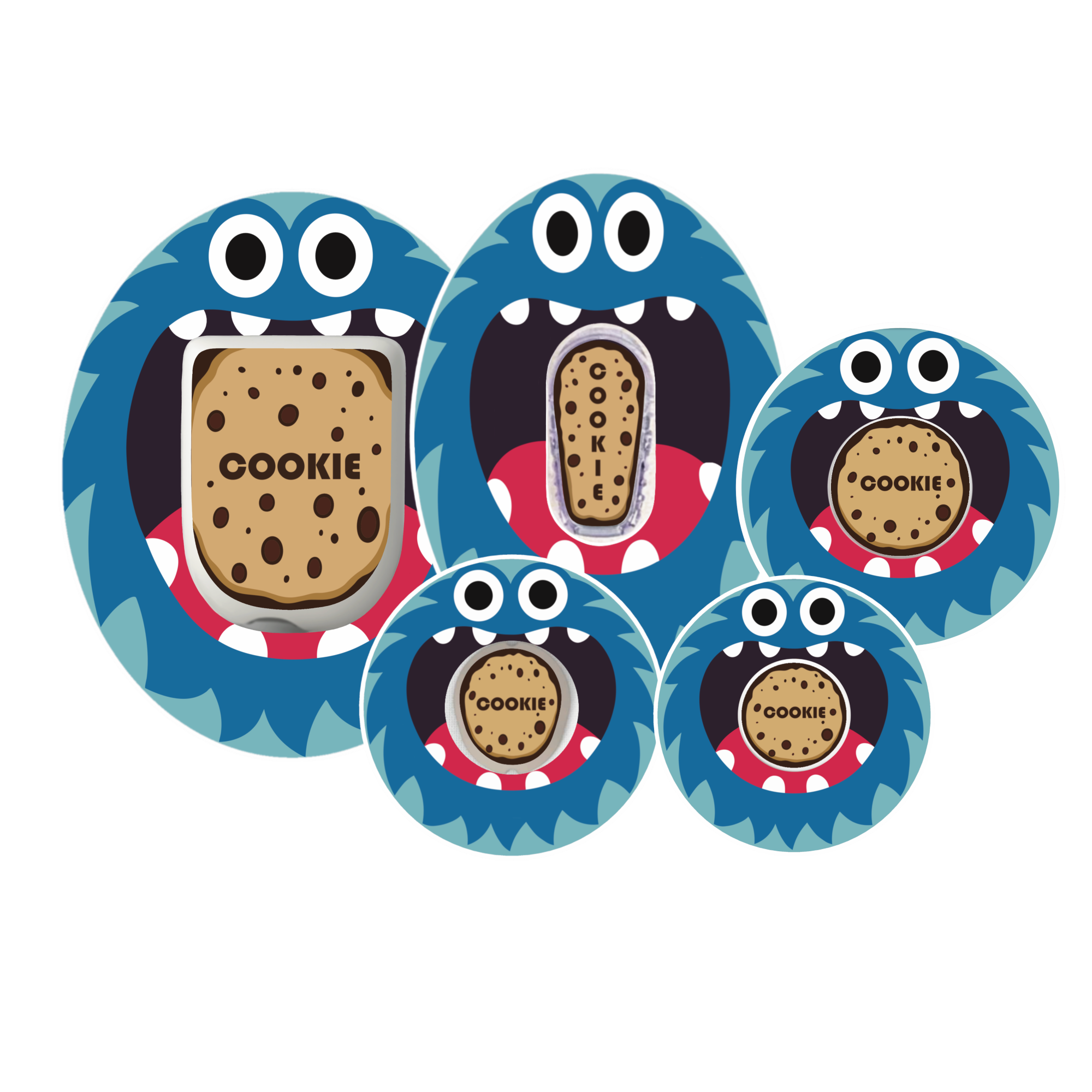 Cookie Monster waterproof CGM Patch for Freestyle Libre, Dexcom, Omnipod and Medtronic by SmileSensors