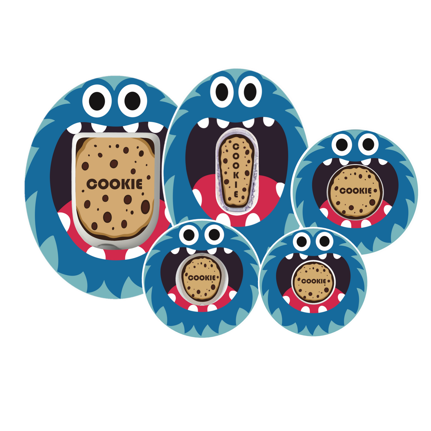 Cookie Monster waterproof CGM Patch for Freestyle Libre, Dexcom, Omnipod and Medtronic by SmileSensors