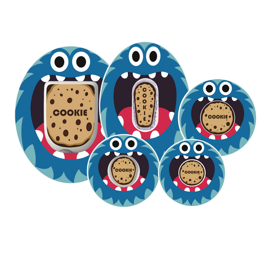 Cookie Monster waterproof CGM Patch for Freestyle Libre, Dexcom, Omnipod and Medtronic by SmileSensors