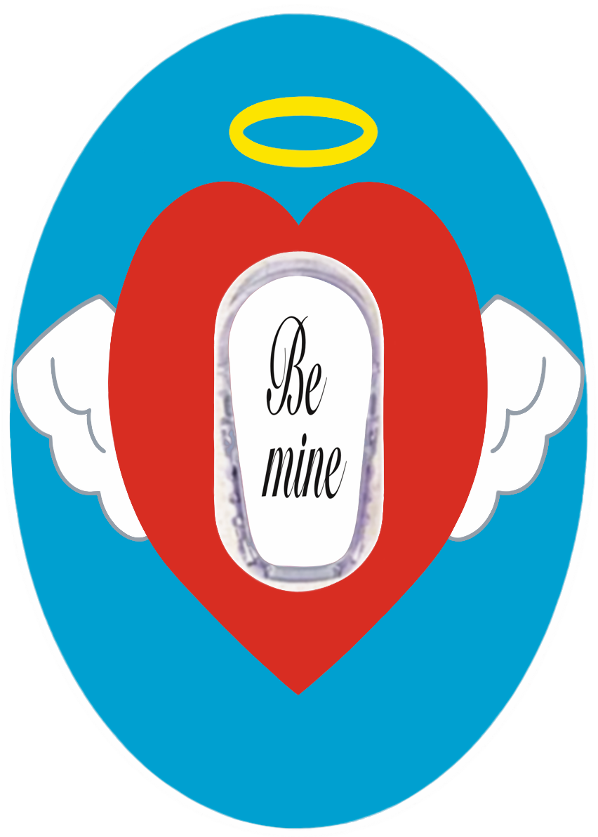 Dexcom G6 CGM patch Be Mine Valentine’s tattoo design vertical | SmileSensors