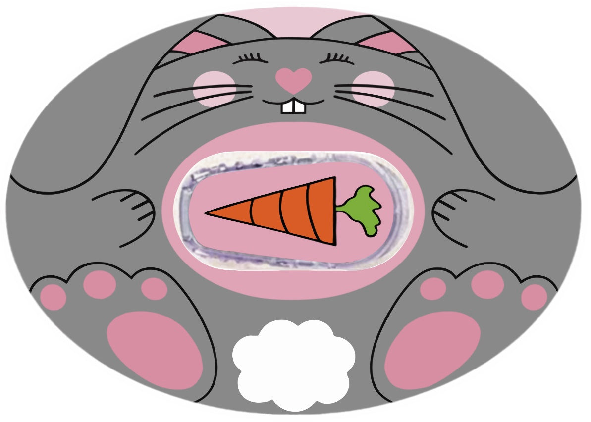 Betty Bunny Easter CGM Patch for Dexcom G6 horizontal waterproof adhesive by SmileSensors