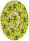 Halloween CGM Skeletons green waterproof Patch for Dexcom G6 / One vertical adhesive by SmileSensors