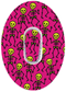 Halloween CGM Skeletons pink waterproof Patch for Dexcom G6 / One vertical adhesive by SmileSensors