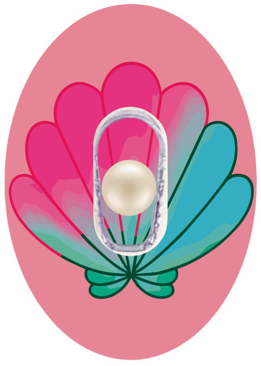 Pearl Shell waterproof CGM Patch for Dexcom G6 vertical adhesive by SmileSensors