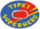 Type 1 Superhero Blue waterproof CGM Patch for Dexcom G6 horizontal adhesive by SmileSensors