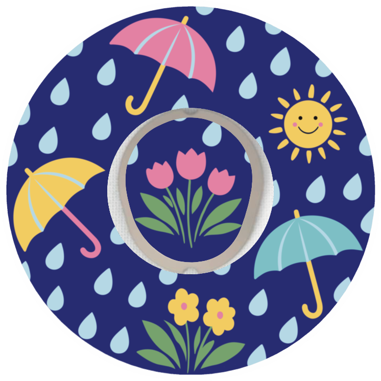April Showers Waterproof CGM Patch for Dexcom G7 adhesive by SmileSensors