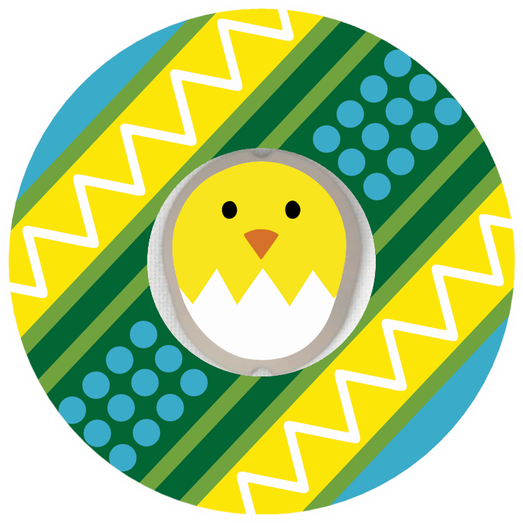 Chick Egg Easter CGM Patch for Dexcom G7 adhesive by SmileSensors