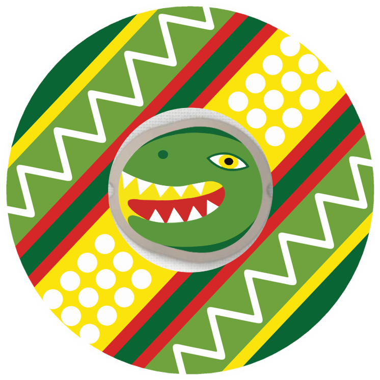 Dinosaur Egg CGM Patch for Dexcom G7 adhesive by SmileSensors