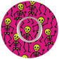 Halloween Waterproof CGM Patch Skeletons Pink for Dexcom G7 / One+ adhesive by SmileSensors