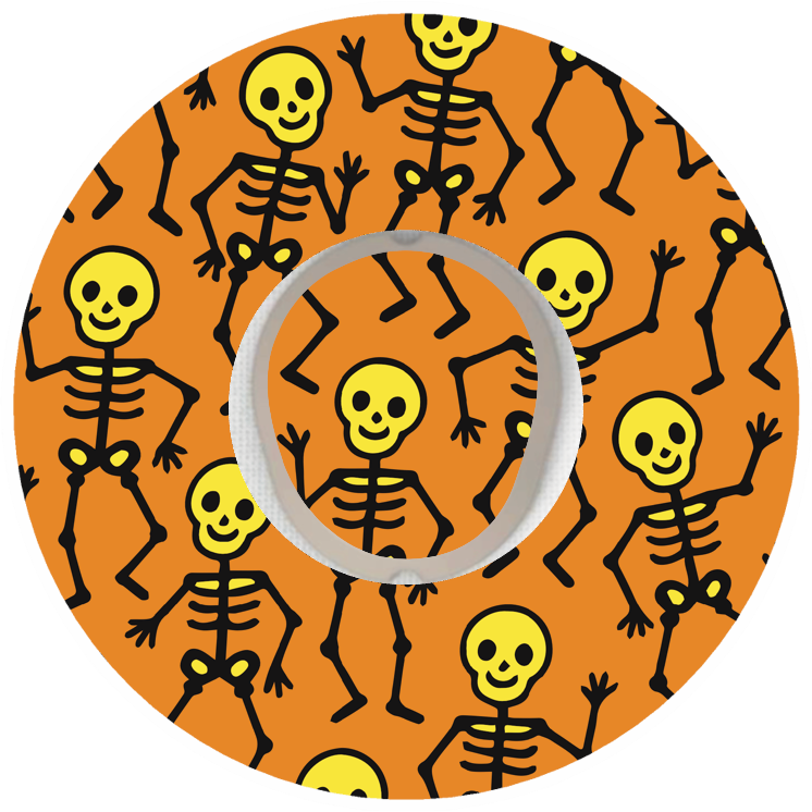 Halloween Waterproof CGM Patch Halloween Skeletons Orange for Dexcom G7 / One+ adhesive by SmileSensors