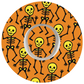 Halloween Waterproof CGM Patch Halloween Skeletons Orange for Dexcom G7 / One+ adhesive by SmileSensors