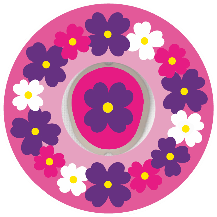 Pink Flowers Patches