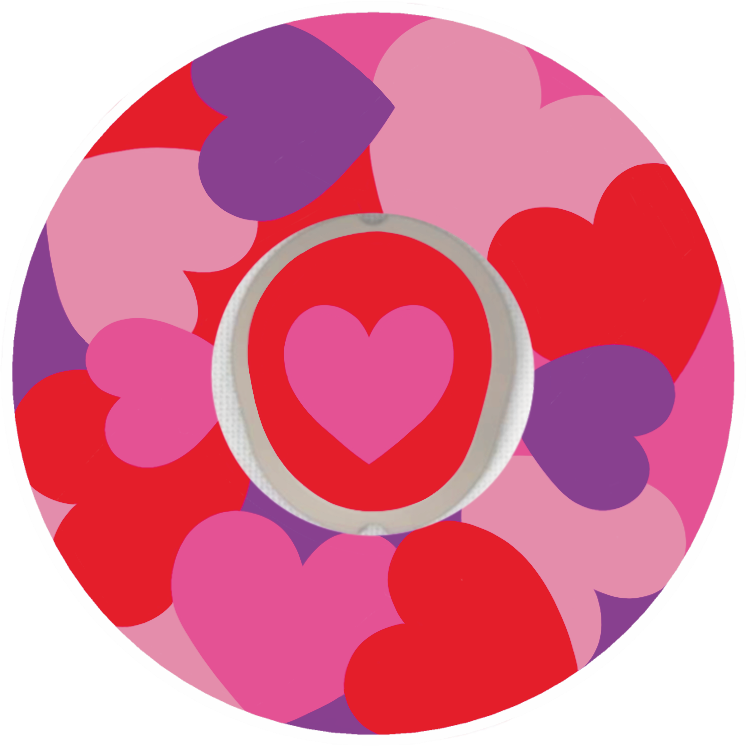 Hearts Dexcom G7 CGM patch for Valentine’s Day by SmileSensors