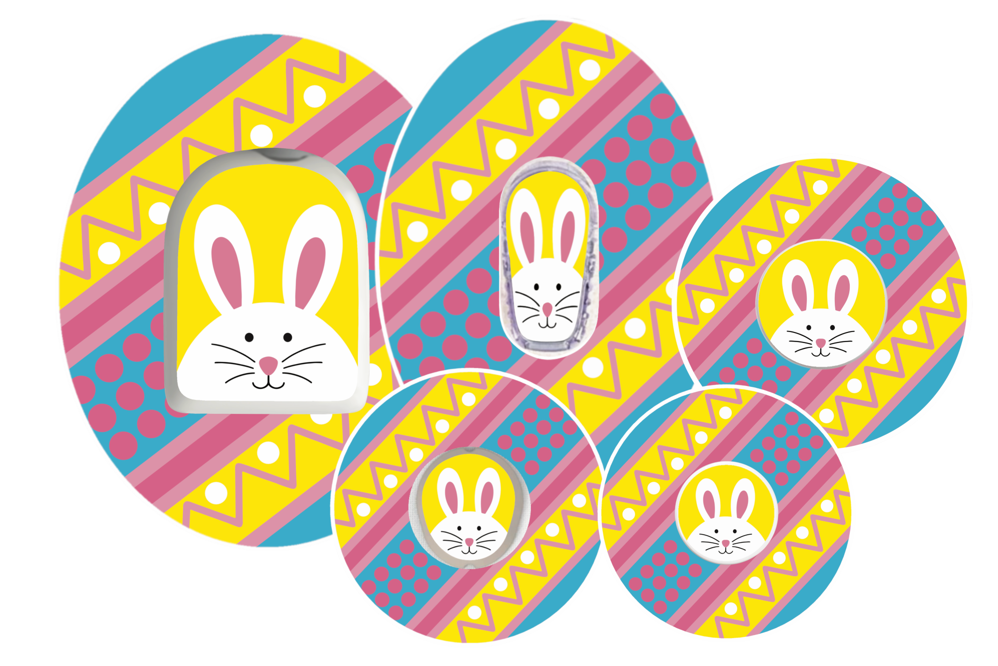 Bunny Egg Easter CGM Patch for Freestyle Libre, Dexcom, Omnipod and Medtronic by SmileSensors