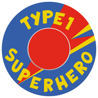 Type 1 Superhero Blue waterproof CGM Patch for Freestyle Libre 1 & 2 adhesive by SmileSensors