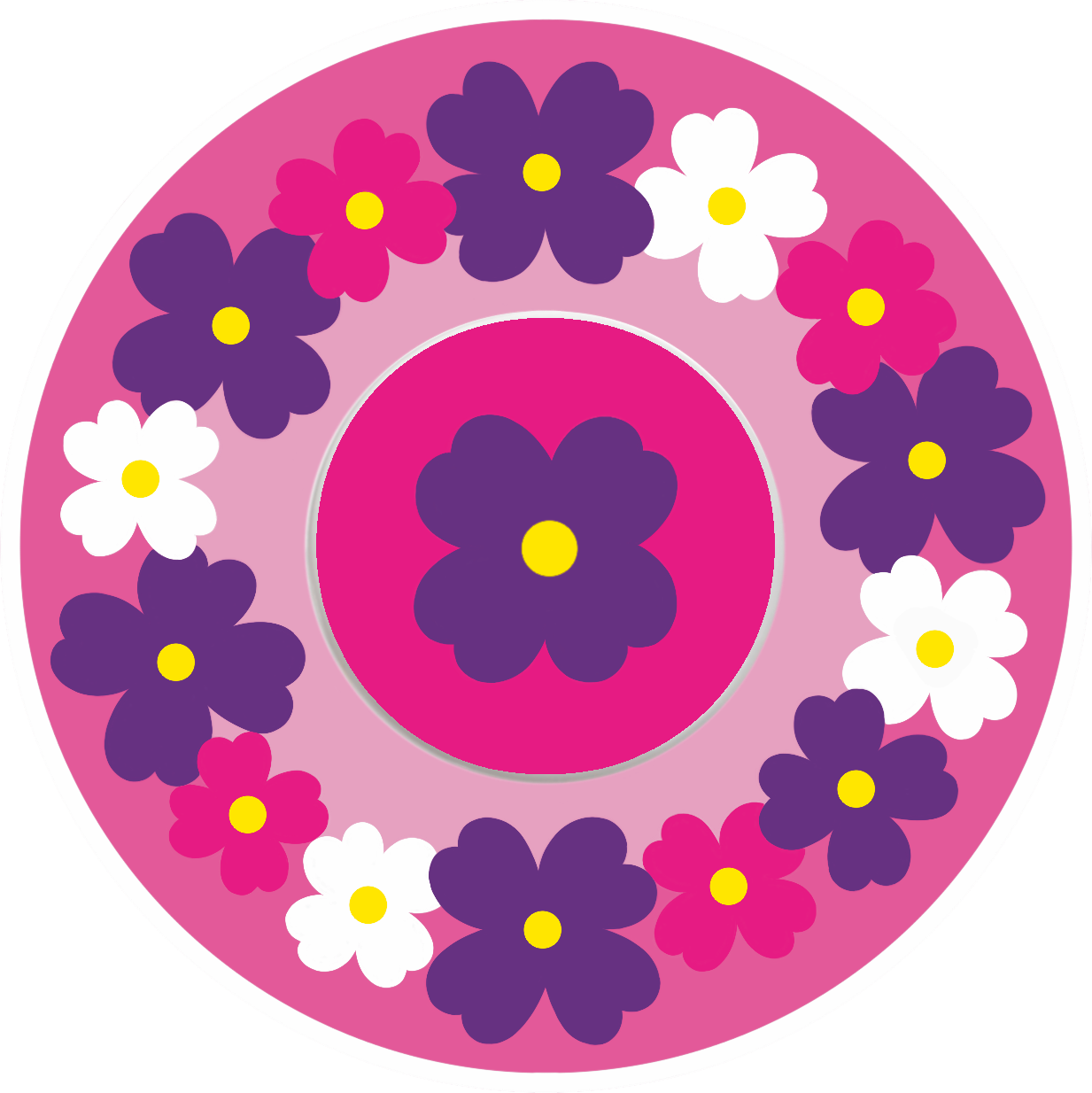 Pink Flowers Patches