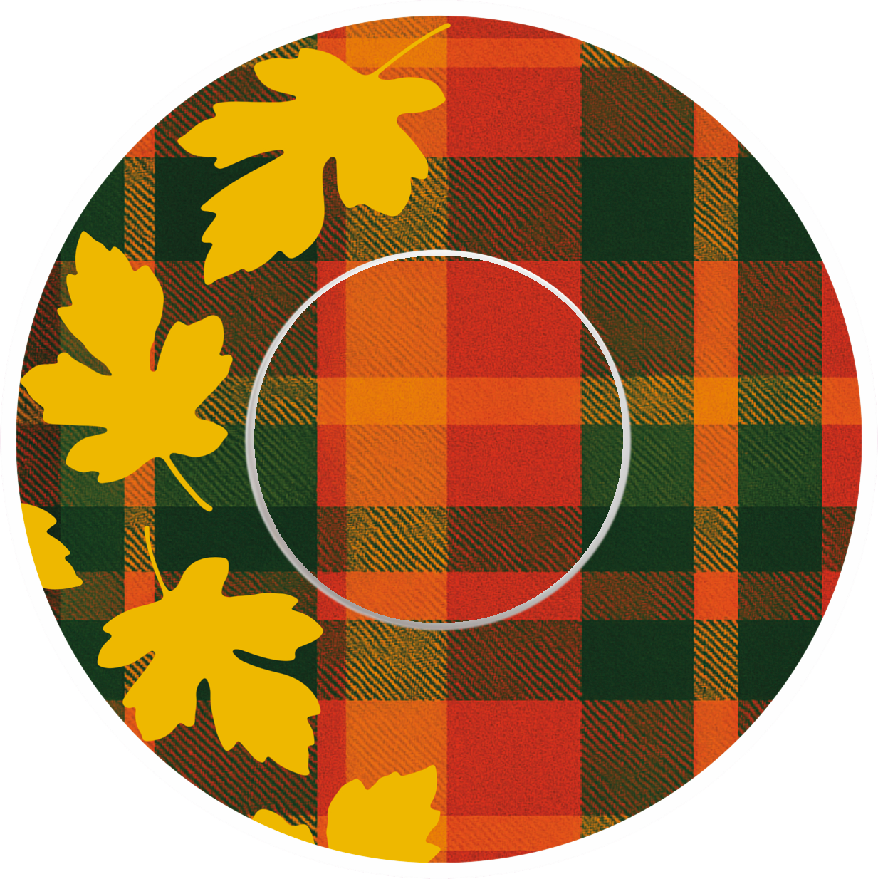 Tartan Leaves Patches