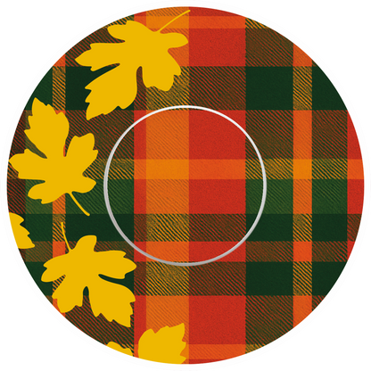 Tartan Leaves Patches