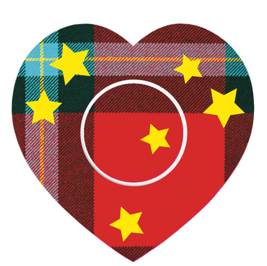 Christmas Heart Patches