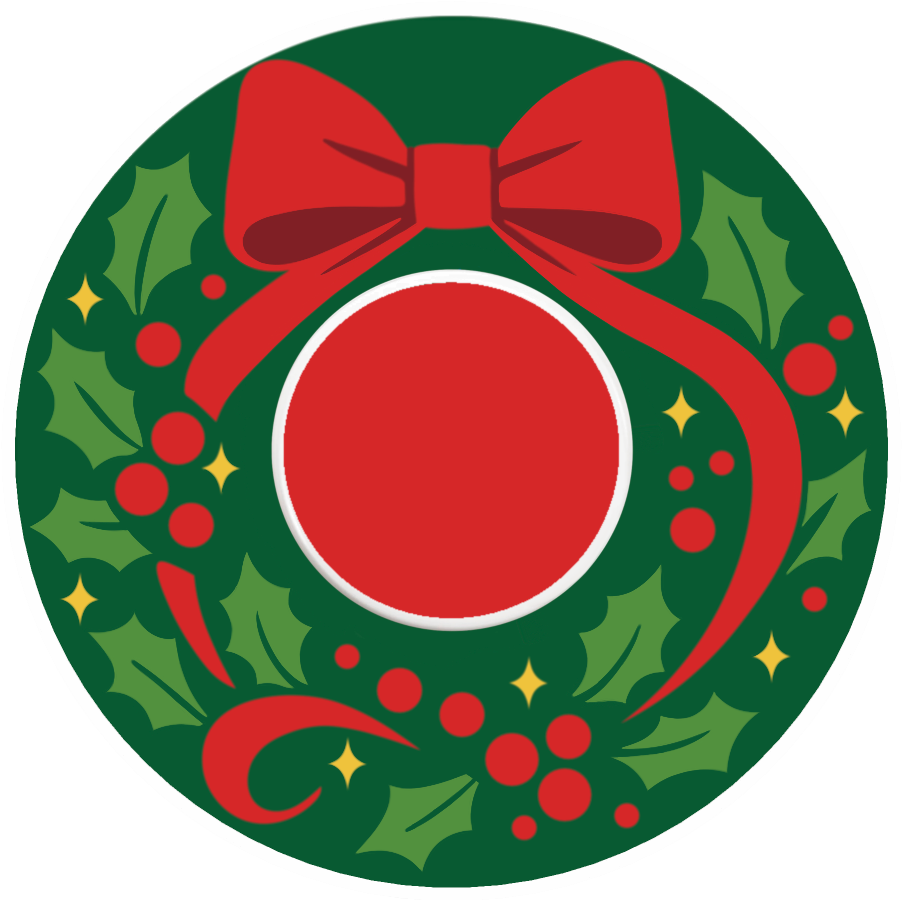 Christmas Wreath Patches
